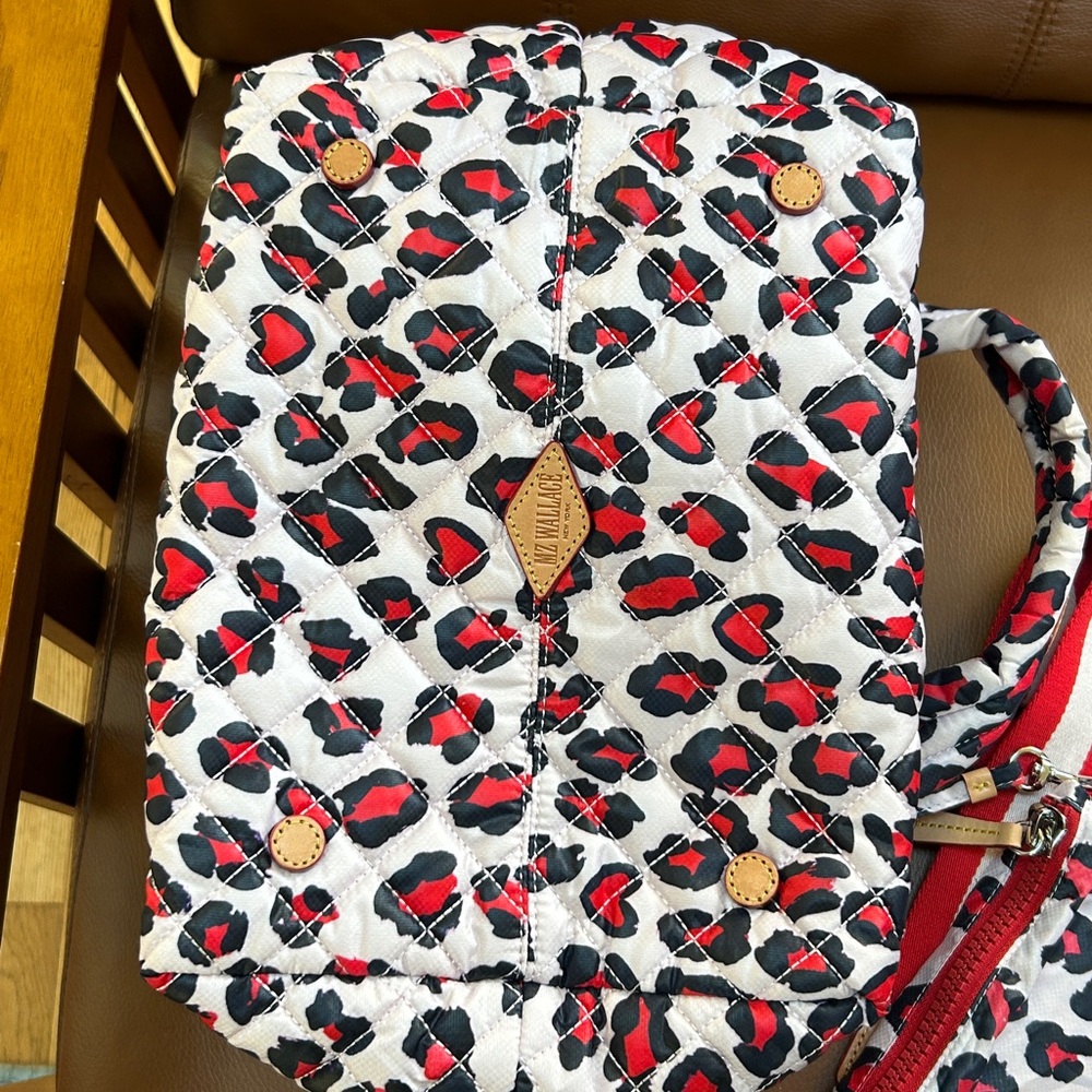 MZ Wallace Retro Heart leopard  Metro Tote Medium size. Excellent - Picture 7 of 12